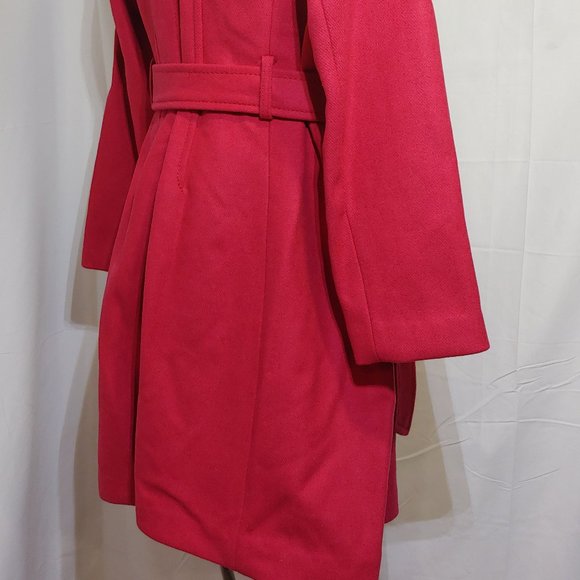 KATE SPADE NEW YORK - Women's Belted Wrap Coat, Bright Red, X-Large - Picture 10 of 10